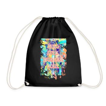 Retro style modern soul - Drawstring Bag - black - Front