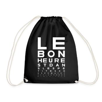 Le bonheur est dans les petites choses   - Sac de sport léger - noir - Devant