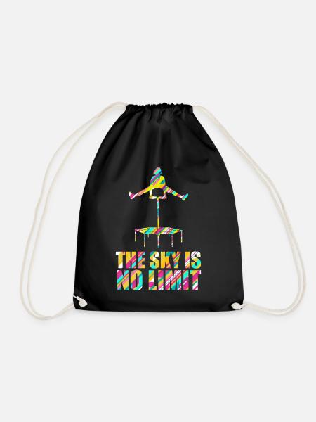 The Sky is No Limit Trampolin - Turnbeutel - Schwarz