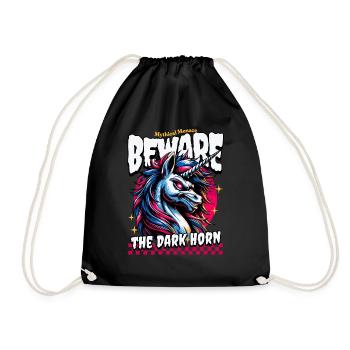 BEWARE THE DARK UNICORN Mythical Menace - Drawstring Bag - black - Front