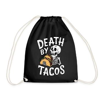 Humorvolles Skelett Fest Tod von Tacos Design - Turnbeutel - Schwarz - Vorne