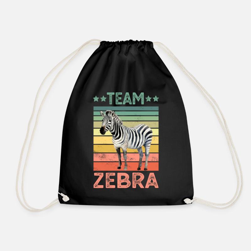 Zebra - Turnbeutel - Schwarz