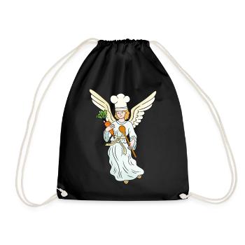 Angel Cook Heavenly Cooking Cook Cooks Cooking Coast - Drawstring Bag - black - Front