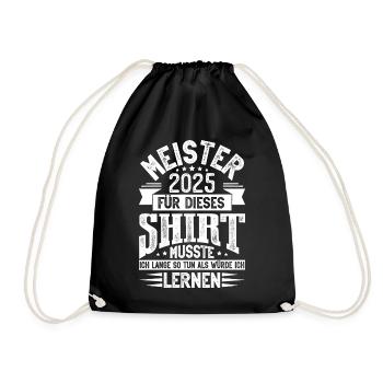 Meister 2025 Meisterprüfung - Turnbeutel - Schwarz - Vorne