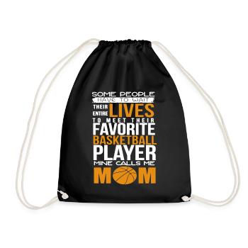 Basketball Mom - Drawstring Bag - black - Front
