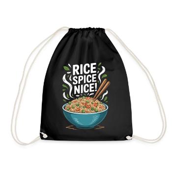 Riz frit Épices Riz chaud agréable - Sac de sport léger - noir - Devant