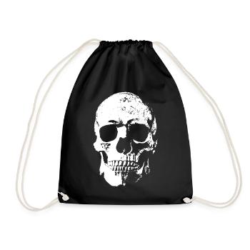 Totenkopf / Skull - Turnbeutel - Schwarz - Vorne