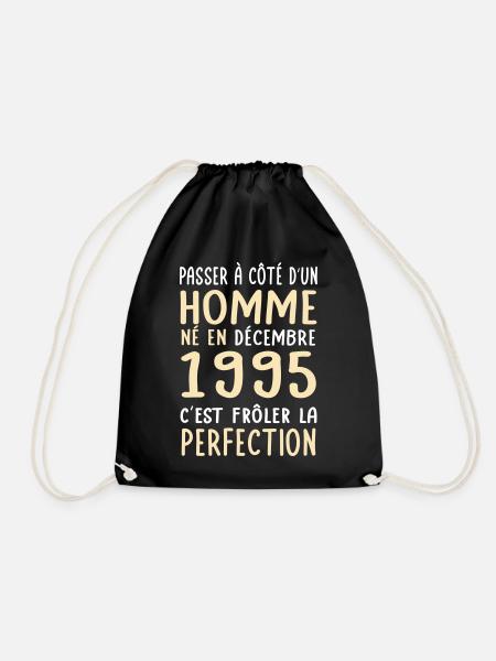 Anniversaire 30 ans - Né en Décembre 1995 - Sac de sport léger - noir