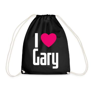 J’aime Gary Coeur Rose J’aime Gary - Sac de sport léger - noir - Devant
