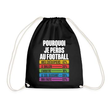 Les Raisons Drôles de Perdre Humour Coach Football - Sac de sport léger - noir - Devant