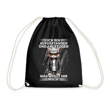 Je me suis levé et je me suis habillé - Sac de sport léger - noir - Devant
