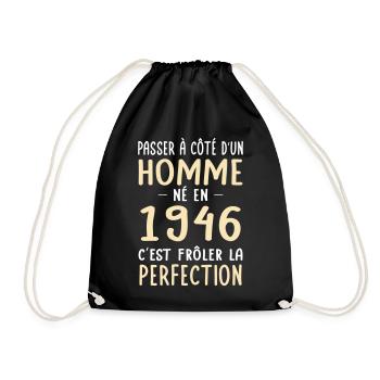 Né en 1946 – Frôler la perfection  - Sac de sport léger - noir - Devant