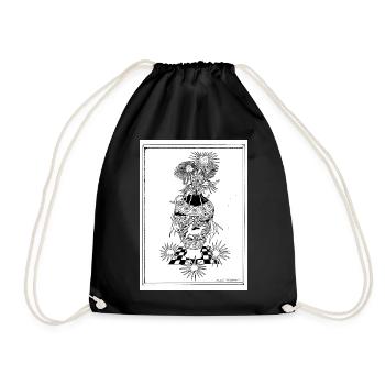 Flower_vase - Turnbeutel - Schwarz - Vorne