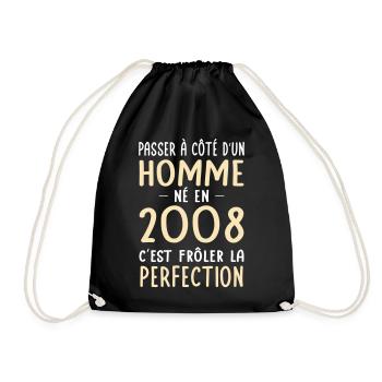 Né en 2008 – Frôler la perfection  - Sac de sport léger - noir - Devant