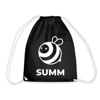 Summende Biene Icon-Design - Turnbeutel - Schwarz - Vorne