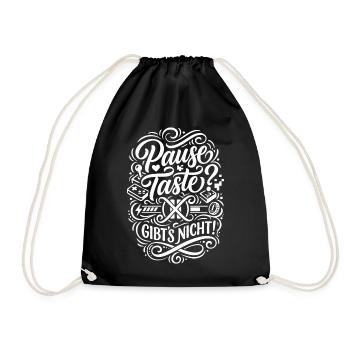 Gamer Lifestyle Typografie Design - Turnbeutel - Schwarz - Vorne
