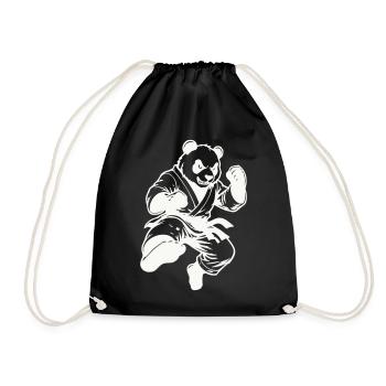 panda_kung_fu- - Turnbeutel - Schwarz - Vorne