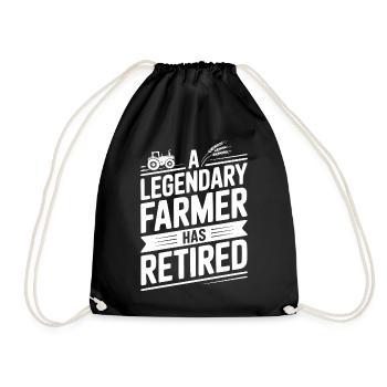A Legendary Farmer Has Retired - Drawstring Bag - black - Front