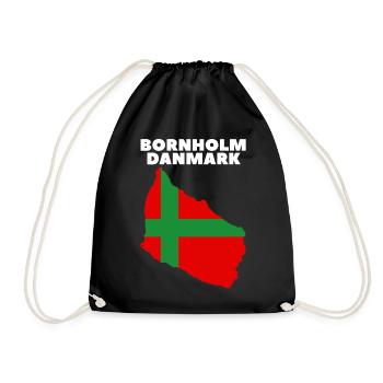 Bornholm Danmark - Turnbeutel - Schwarz - Vorne
