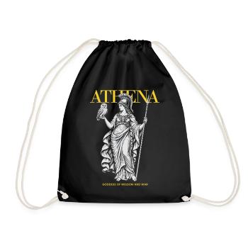Athéna : Déesse de la Sagesse et de la Guerre - Sac de sport léger - noir - Devant