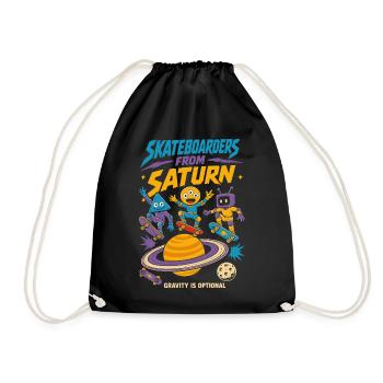 Skateurs de Saturne - Sac de sport léger - noir - Devant