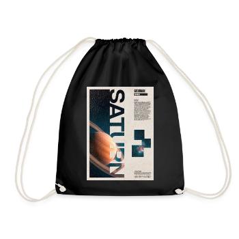 Saturn-Orbit-Poster - Turnbeutel - Schwarz - Vorne