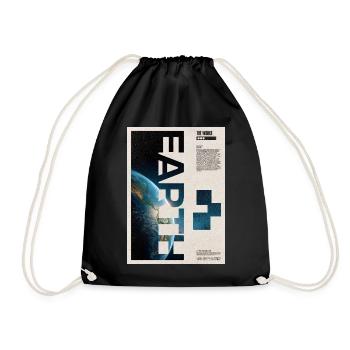 Earth Split Poster-Design - Turnbeutel - Schwarz - Vorne
