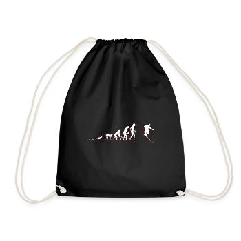 ski - Drawstring Bag - black - Front