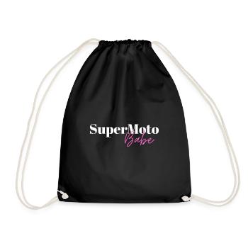 Supermotard Babe Motocycliste Motard Motard Moto - Sac de sport léger - noir - Devant