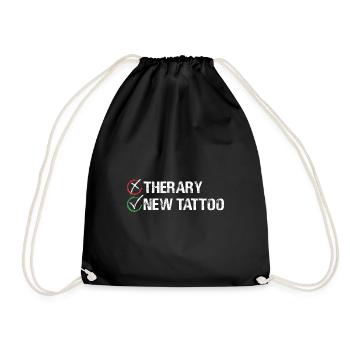 Therapy New Tattoo Inked Skin Illustration Body - Drawstring Bag - black - Front