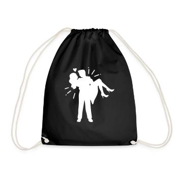 Couples mariés amour couple mariage couples - Sac de sport léger - noir - Devant