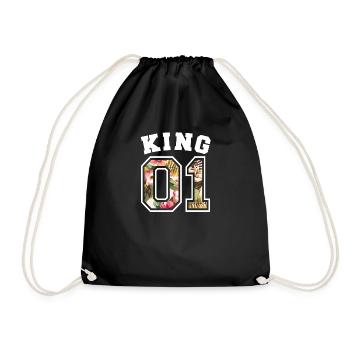 King 01 - Turnbeutel - Schwarz - Vorne