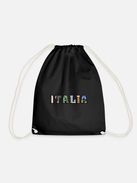 Italia Design - Drawstring Bag - black