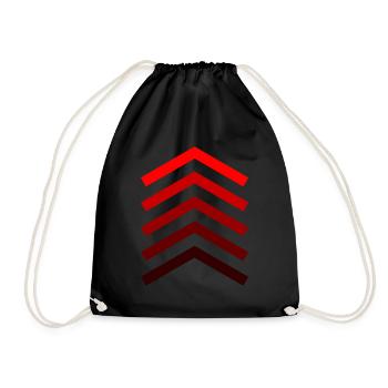 Barres rouges comme cadeau de chemise de conception de groupe de flèches - Sac de sport léger - noir - Devant