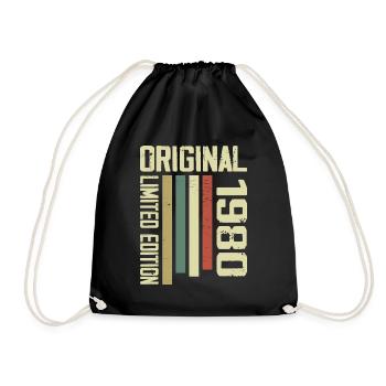 Retro 1980 cadeau 44e anniversaire Vintage 1980 - Sac de sport léger - noir - Devant