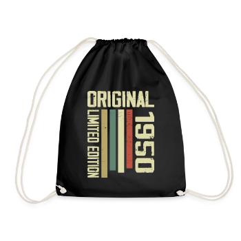Retro 1950 cadeau 74e anniversaire Vintage 1950 - Sac de sport léger - noir - Devant