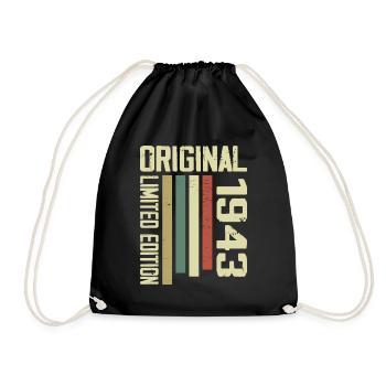 Retro 1943 cadeau 81e anniversaire Vintage 1943 - Sac de sport léger - noir - Devant