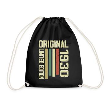 Retro 1930's Gift 94th Birthday Vintage 1930's - Drawstring Bag - black - Front