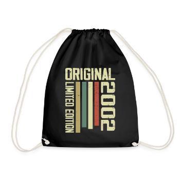 Retro 2002 Vintage 1995 22nd Anniversary Gift - Drawstring Bag - black - Front