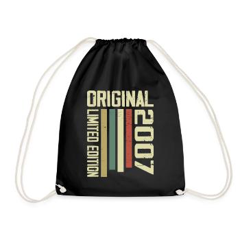 Retro 2007 Vintage Geschenk zum 17. Jahrestag 1995 - Turnbeutel - Schwarz - Vorne