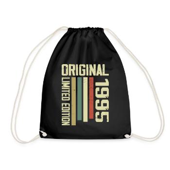 Retro 1995 Vintage 1995 29th Anniversary Gift - Drawstring Bag - black - Front