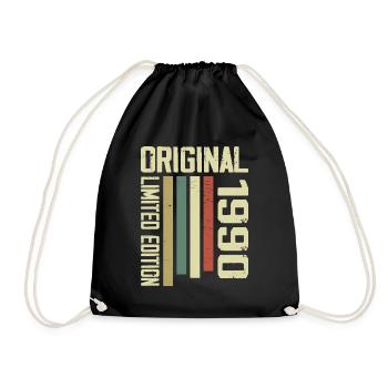 Retro 1990 Cadeau 34e Anniversaire Vintage 1990 - Sac de sport léger - noir - Devant