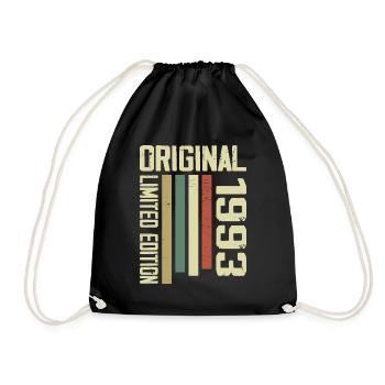Retro 1993 31st Anniversary Gift Vintage 1993 - Drawstring Bag - black - Front