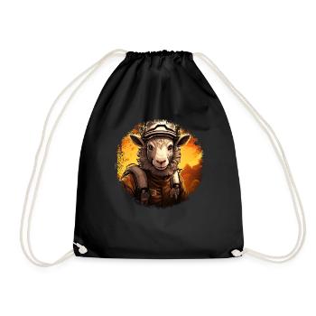 Moutons de pompiers - Sac de sport léger - noir - Devant