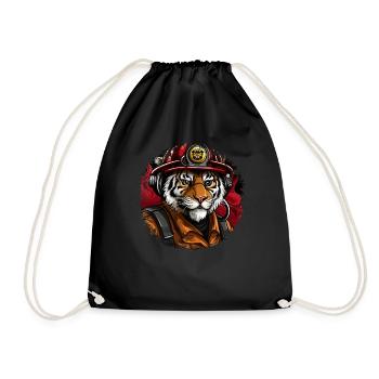 Feuerwehr Tiger - Turnbeutel - Schwarz - Vorne