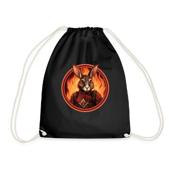 Lapin pompier - Sac de sport léger - noir - Devant