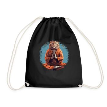 Yoga Katzen - Turnbeutel - Schwarz - Vorne