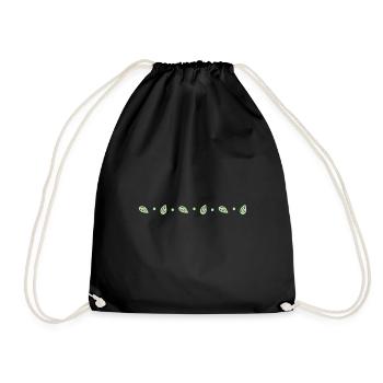 Small Leaves Line - Drawstring Bag - black - Front