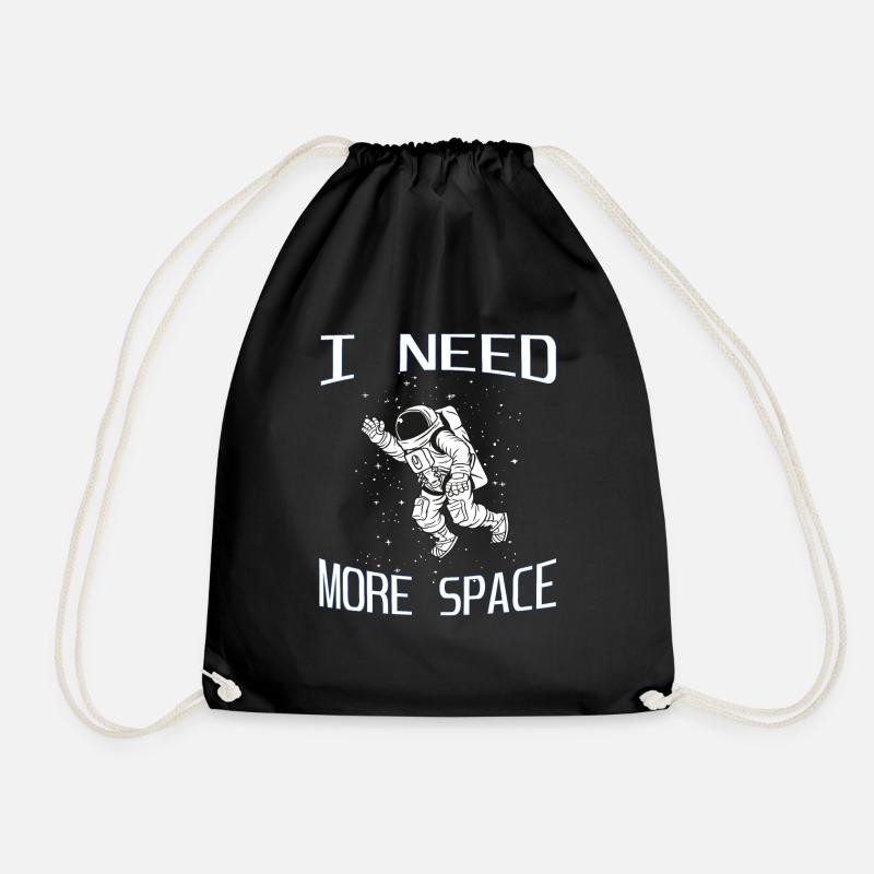 I need more Space - Astronaut - Turnbeutel - Schwarz