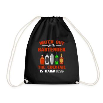 Barman Cocktail Bartender Barkeeper - Sac de sport léger - noir - Devant